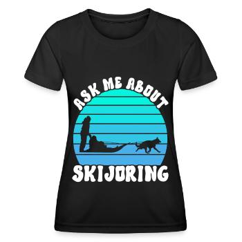 Sledding Sled Dogs - Women's Functional T-Shirt - black - Front - AI Model Female 172 light (172cm)