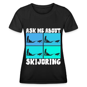 Sledding Sled dogs - Women's Functional T-Shirt - black - Front - AI Model Female 172 light (172cm)