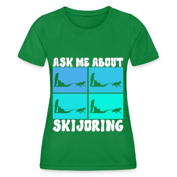 Schlittenfahren Schlittenhunde - Frauen Funktions-T-Shirt - Kelly Green - Vorne - AI Model Female 172 dark (172cm)
