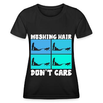 Sledding Sled dogs - Women's Functional T-Shirt - black - Front - AI Model Female 172 light (172cm)