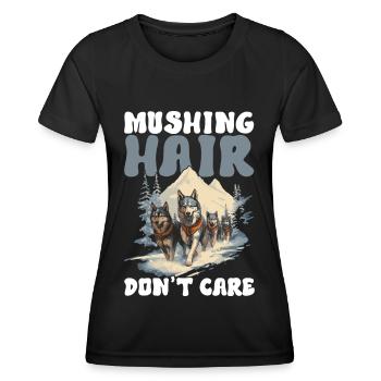 Sledding Sled Dogs - Women's Functional T-Shirt - black - Front - AI Model Female 172 light (172cm)