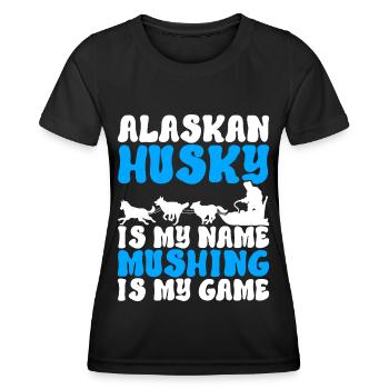 Sledding Sled dogs - Women's Functional T-Shirt - black - Front - AI Model Female 172 light (172cm)
