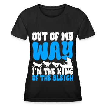Sledding Sled dogs - Women's Functional T-Shirt - black - Front - AI Model Female 172 light (172cm)