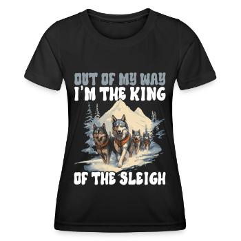Sledding Sled dogs - Women's Functional T-Shirt - black - Front - AI Model Female 172 light (172cm)