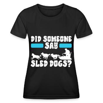 Sledding Sled dogs - Women's Functional T-Shirt - black - Front - AI Model Female 172 light (172cm)