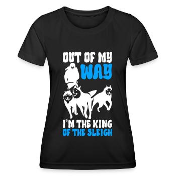 Sledding Sled dogs - Women's Functional T-Shirt - black - Front - AI Model Female 172 light (172cm)