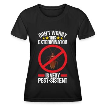 Exterminateur de lutte antiparasitaire - T-shirt sport Femme - noir - Devant - AI Model Female 172 light (172cm)