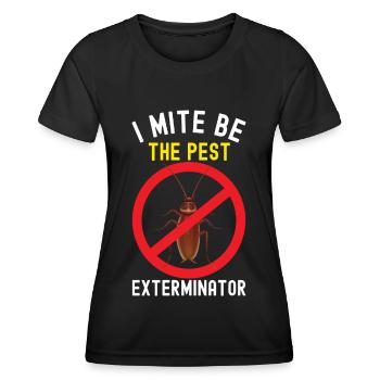 Exterminateur de lutte antiparasitaire - T-shirt sport Femme - noir - Devant - AI Model Female 172 light (172cm)