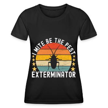 Exterminateur de lutte antiparasitaire - T-shirt sport Femme - noir - Devant - AI Model Female 172 light (172cm)