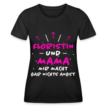 Floristin Spruch Floristik Witz Floristin Geschenk - Frauen Funktions-T-Shirt - Schwarz - Vorne - AI Model Female 172 light (172cm)