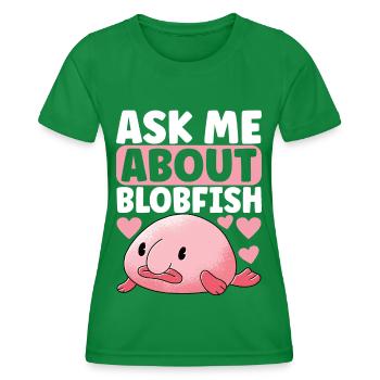 Poisson blob mignon poisson laid - T-shirt sport Femme - vert - Devant - AI Model Female 172 dark (172cm)