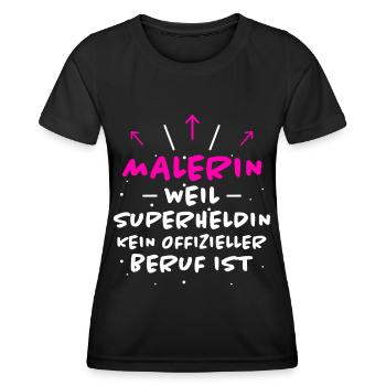 Malerin Spruch Malermeister Beruf Malerin Geschenk - Frauen Funktions-T-Shirt - Schwarz - Vorne - AI Model Female 172 light (172cm)