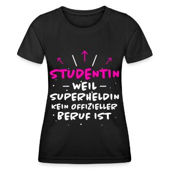 Studentin Spruch Universität Studentin Geschenk - Frauen Funktions-T-Shirt - Schwarz - Vorne - AI Model Female 172 light (172cm)