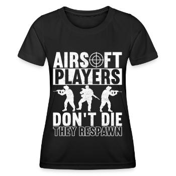 Airsoft Gun Airsoft Hobby - Women's Functional T-Shirt - black - Front - AI Model Female 172 light (172cm)