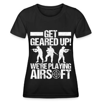 Airsoft Gun Airsoft Hobby - Women's Functional T-Shirt - black - Front - AI Model Female 172 light (172cm)