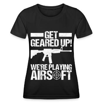 Airsoft Gun Airsoft Hobby - Women's Functional T-Shirt - black - Front - AI Model Female 172 light (172cm)