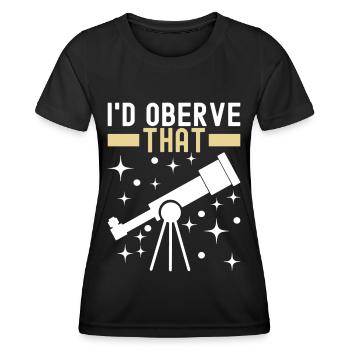 Astronomie astronome - T-shirt sport Femme - noir - Devant - AI Model Female 172 light (172cm)