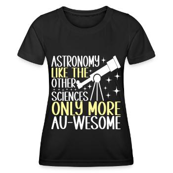 Astronomie astronome - T-shirt sport Femme - noir - Devant - AI Model Female 172 light (172cm)