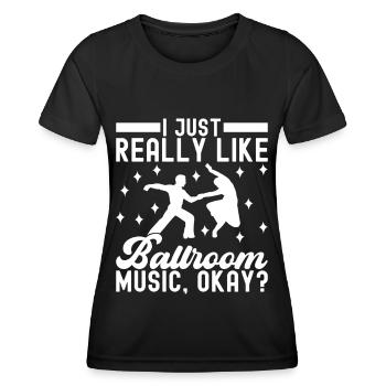 Danse de salon Danseurs de salon Danseurs de salon Danseurs de salon - T-shirt sport Femme - noir - Devant - AI Model Female 172 light (172cm)