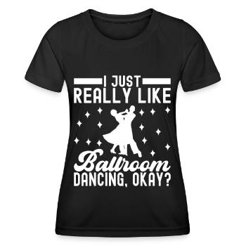 Danse de salon Danseurs de salon Danseurs de salon Danseurs de salon - T-shirt sport Femme - noir - Devant - AI Model Female 172 light (172cm)
