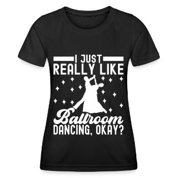 Danse de salon Danseurs de salon Danseurs de salon Danseurs de salon - T-shirt sport Femme - noir - Devant - AI Model Female 172 light (172cm)