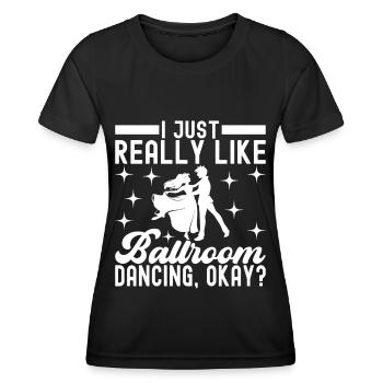 Danse de salon Danseurs de salon Danseurs de salon Danseurs de salon - T-shirt sport Femme - noir - Devant - AI Model Female 172 light (172cm)