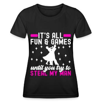 Danse de salon Danseurs de salon Danseurs de salon Danseurs de salon - T-shirt sport Femme - noir - Devant - AI Model Female 172 light (172cm)