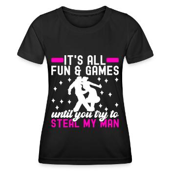 Danse de salon Danseurs de salon Danseurs de salon Danseurs de salon - T-shirt sport Femme - noir - Devant - AI Model Female 172 light (172cm)