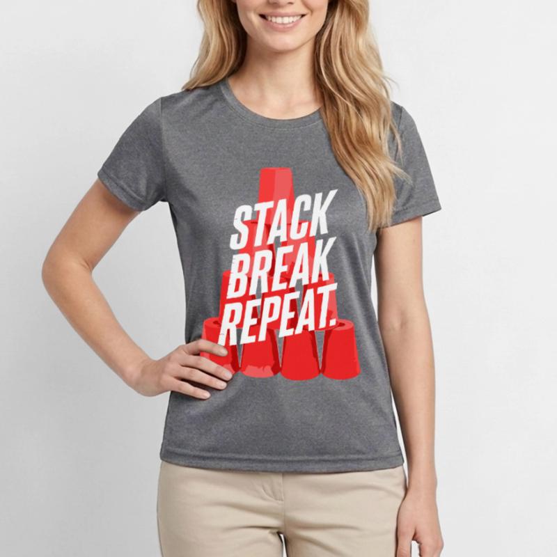 Stack Break Repeat Stacking Cups Speed Stacker Frauen Funktions-T-Shirt