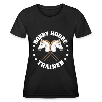 Hobby Entraîneur d’équitation Drôle Hobby Horsing - T-shirt sport Femme - noir - Devant - AI Model Female 172 light (172cm)