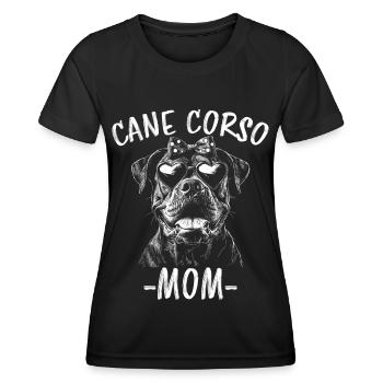 Cane Corso Italiano Mom Mom Cane Corso Gift - Women's Functional T-Shirt - black - Front - AI Model Female 172 light (172cm)