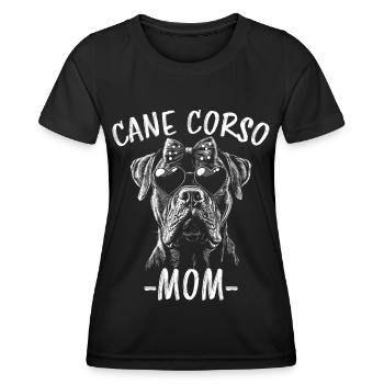 Cane Corso Italiano Mom Mom Cane Corso Gift - Women's Functional T-Shirt - black - Front - AI Model Female 172 light (172cm)