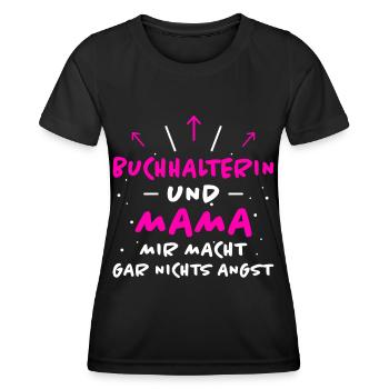 Buchhalterin Spruch Lustiges Buchhalterin Geschenk - Frauen Funktions-T-Shirt - Schwarz - Vorne - AI Model Female 172 light (172cm)