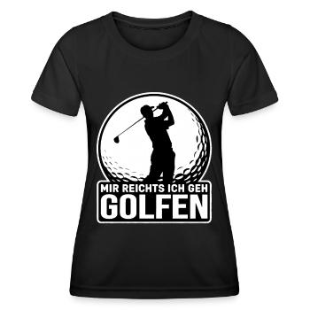 Mir reichts ich geh Golfen Lustiger Spruch Golfer - Frauen Funktions-T-Shirt - Schwarz - Vorne - AI Model Female 172 light (172cm)
