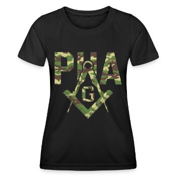 Pha Mason Maçon Maçon Maçon Maçon - T-shirt sport Femme - noir - Devant - AI Model Female 172 light (172cm)