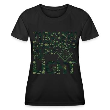 Maçon Maçon Maçon Camo Franc-maçon - T-shirt sport Femme - noir - Devant - AI Model Female 172 light (172cm)