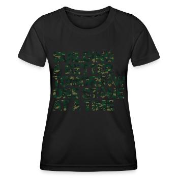 Maçon Maçon Maçon Camo Franc-maçon - T-shirt sport Femme - noir - Devant - AI Model Female 172 light (172cm)
