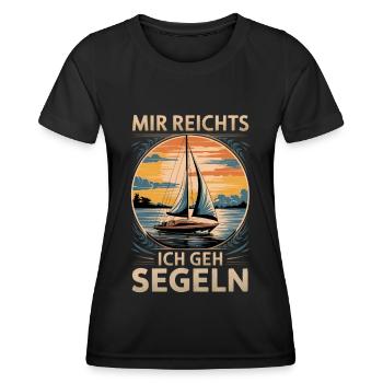 I've had enough I'm going sailing retro sailboat skipper - Women's Functional T-Shirt - black - Front - AI Model Female 172 light (172cm)