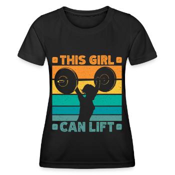 Fitness motivation bodybuilder cette fille lift - T-shirt sport Femme - noir - Devant - AI Model Female 172 light (172cm)