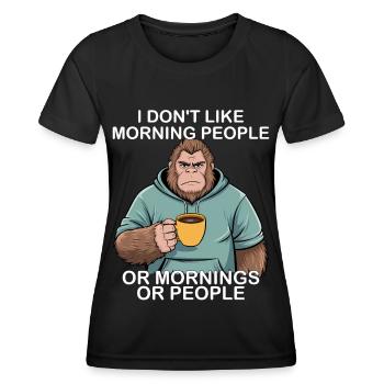Drôle de Bigfoot - T-shirt sport Femme - noir - Devant - AI Model Female 172 light (172cm)