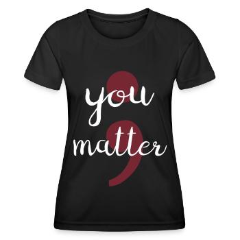 Mental Health Depression Semicolon - Women's Functional T-Shirt - black - Front - AI Model Female 172 light (172cm)
