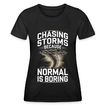 Costume de chasseur de tempête Chasseur de tempête - T-shirt sport Femme - noir - Devant - AI Model Female 172 light (172cm)