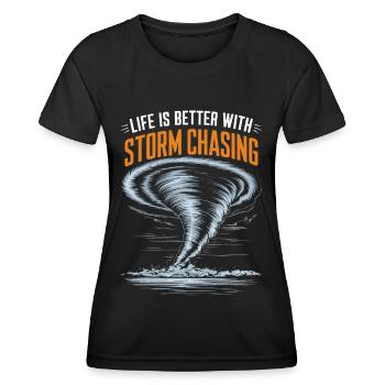 Costume de chasseur de tempête Chasseur de tempête - T-shirt sport Femme - noir - Devant - AI Model Female 172 light (172cm)