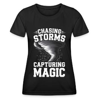 Costume de chasseur de tempête Chasseur de tempête - T-shirt sport Femme - noir - Devant - AI Model Female 172 light (172cm)