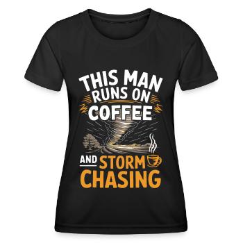 Costume de chasseur de tempête Chasseur de tempête - T-shirt sport Femme - noir - Devant - AI Model Female 172 light (172cm)