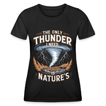 Costume de chasseur de tempête Chasseur de tempête - T-shirt sport Femme - noir - Devant - AI Model Female 172 light (172cm)