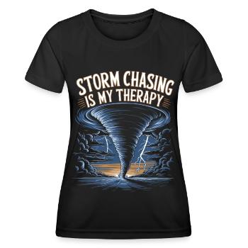 Costume de chasseur de tempête Chasseur de tempête - T-shirt sport Femme - noir - Devant - AI Model Female 172 light (172cm)