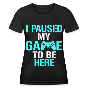 Gamer Gaming Gamer Gaming Noël - T-shirt sport Femme - noir - Devant - AI Model Female 172 light (172cm)