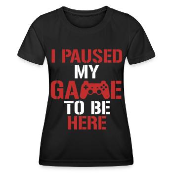 Gamer Gaming Gamer Gaming Noël - T-shirt sport Femme - noir - Devant - AI Model Female 172 light (172cm)