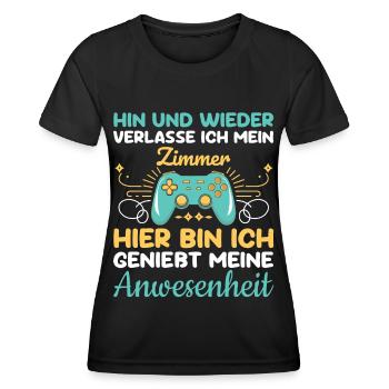 Gamer Gaming Gamer Gaming Noël - T-shirt sport Femme - noir - Devant - AI Model Female 172 light (172cm)